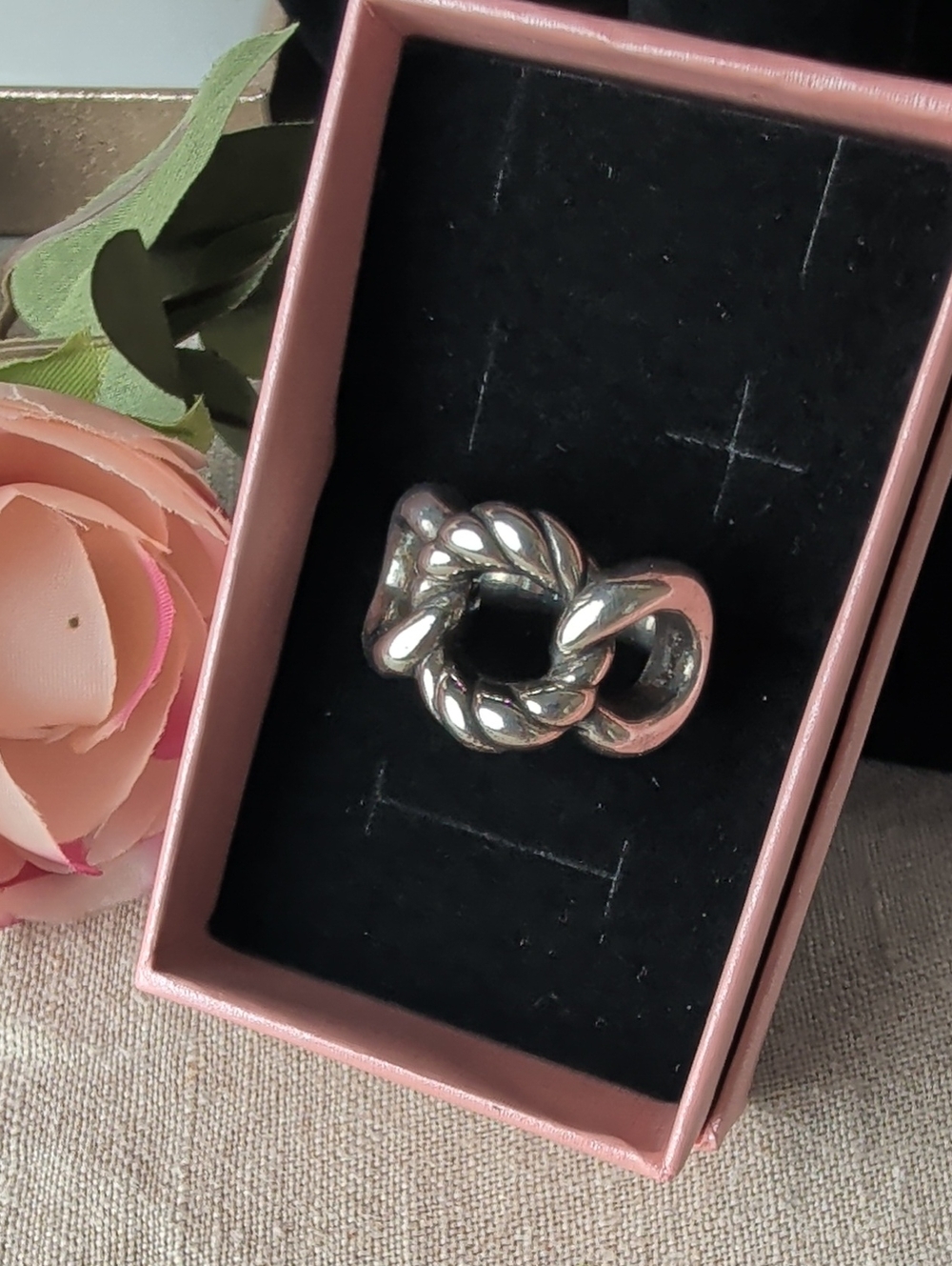 Chunky 925 Sterling Silver Knot Ring  Heavy Statement Ring Modern Minimalist